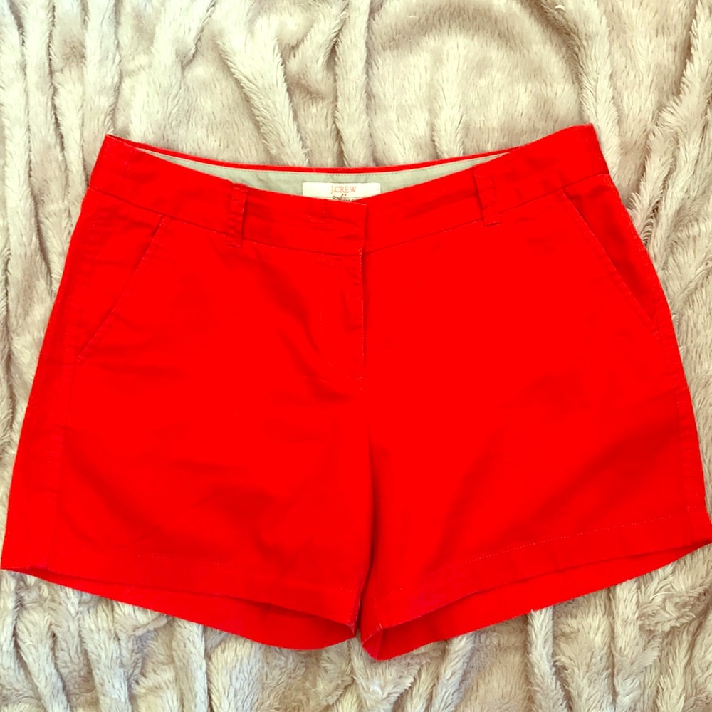 Red Hot J. Crew Chino Shorts